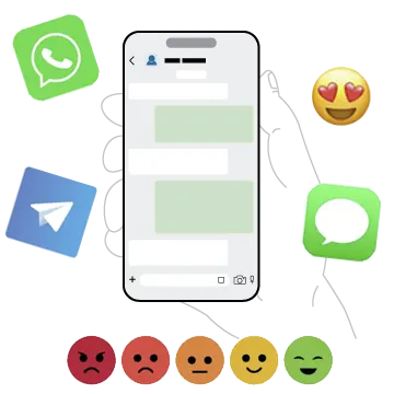 Smartphone mostrando iconos de mensajería instantanea