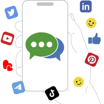 Diversos iconos de redes sociales en un smartphone